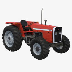 黄绿色大型农用拖拉机一辆新型红色四轮农用拖拉机高清图片