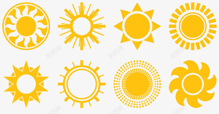 卡通太阳图标图标