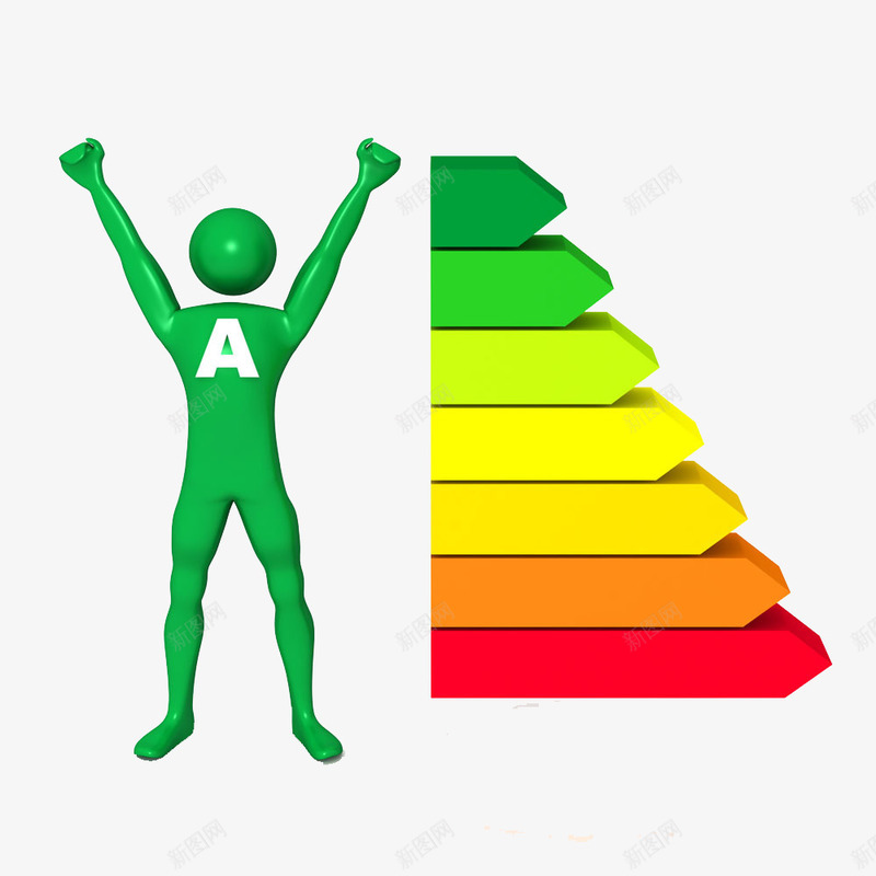 ppt彩色模板图标png_新图网 https://ixintu.com 创意 彩色框架 彩虹色标识 排列框架 绿色卡通人