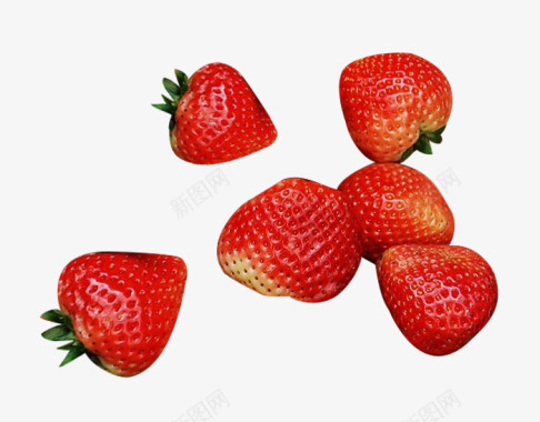 几颗新鲜草莓采摘图标图标