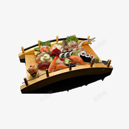 一桌日式美食png免抠素材_新图网 https://ixintu.com 一桌寿司 刺身 寿司 日式美食