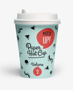 咖啡纸杯包装海报