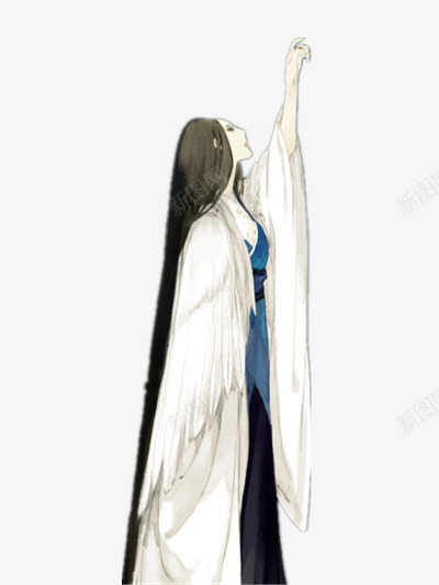 古风女孩png免抠素材_新图网 https://ixintu.com 古风 唯美 女孩 插画 装饰