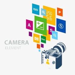 单反相机按钮单反相机和功能按键图标高清图片