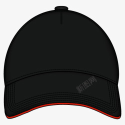 帽子免扣实物图黑色棒球帽高清图片