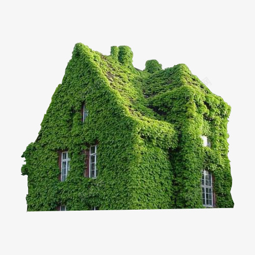 绿色植物房子png免抠素材_新图网 https://ixintu.com png图形 png装饰 建筑物 房子 绿植 装饰