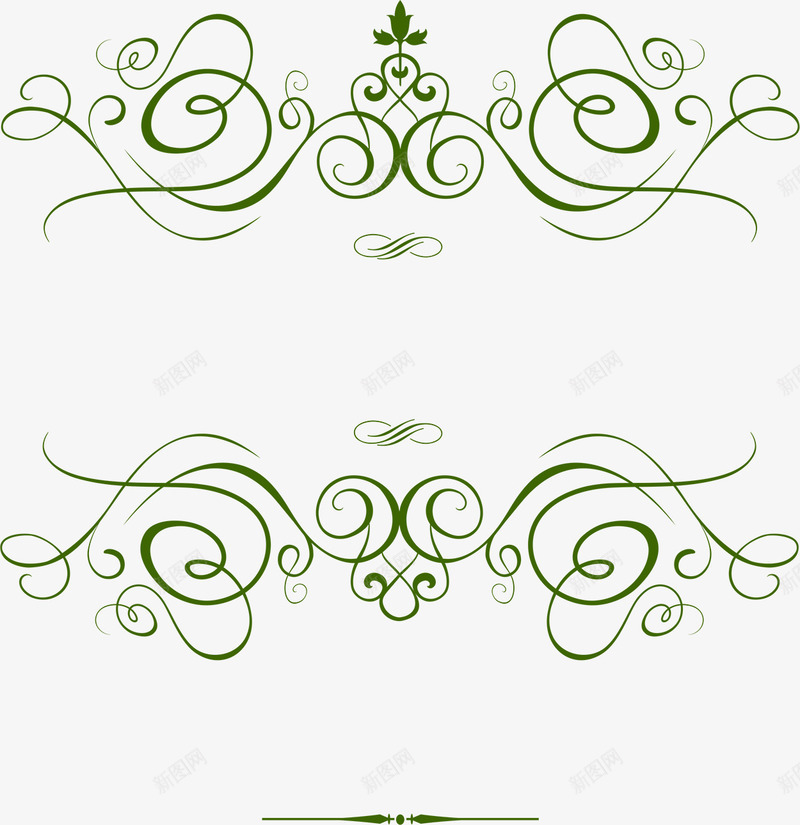 绿色花纹对称婚礼png免抠素材_新图网 https://ixintu.com 婚礼 对称 绿色 花纹