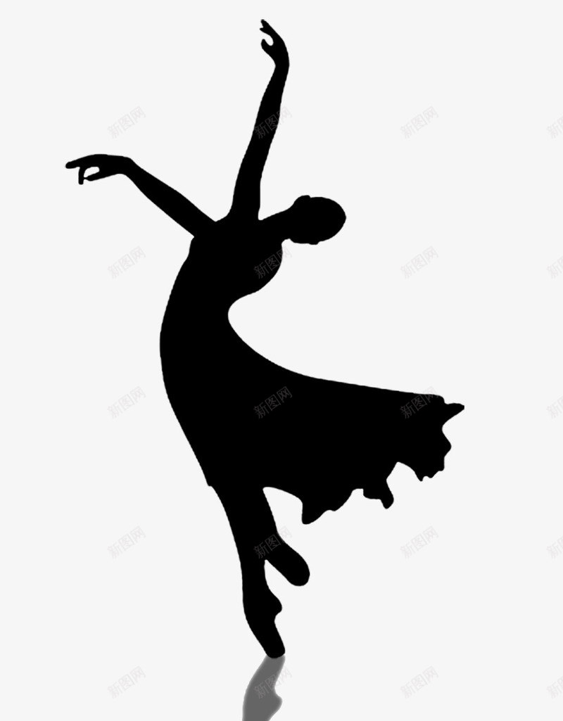 舞蹈家图标png_新图网 https://ixintu.com 人物剪影 女 舞蹈社团 跳舞 运动