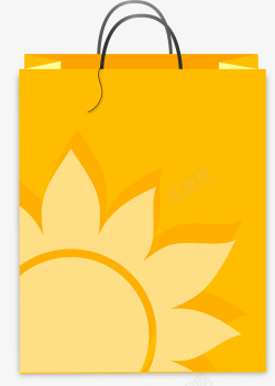 向日葵样式黄色向日葵环保购物袋高清图片