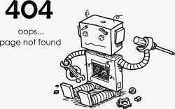 机器人网页损坏素材