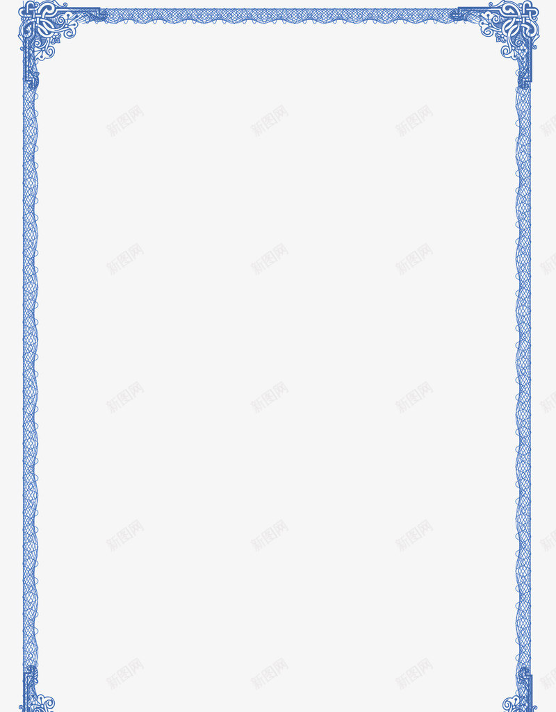 中式边框png免抠素材_新图网 https://ixintu.com 中国风 蓝色 装饰边框 边框 边角装饰