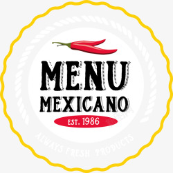 墨西哥菜单标签素材