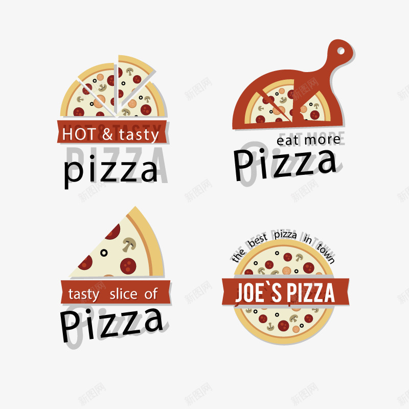 披萨LOGO矢量图图标ai_新图网 https://ixintu.com PNG图片 矢量素材 食物LOGO 高清 矢量图