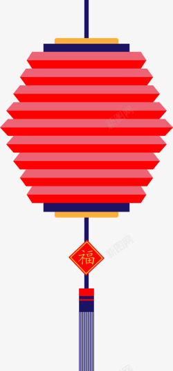 新年灯笼红色喜庆春节元宵矢量图素材