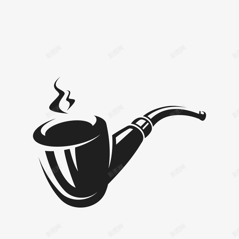黑色烟斗图标png_新图网 https://ixintu.com PNG图形 烟斗 素描 装饰 黑色