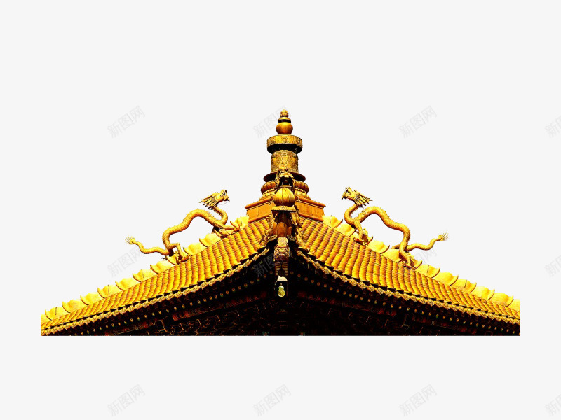 金色屋顶png免抠素材_新图网 https://ixintu.com png图形 png装饰 屋顶 装饰 金色