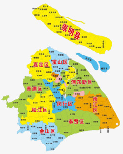 上海浦东上海市创意地图高清图片