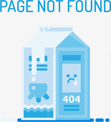 牛奶网页损坏png免抠素材_新图网 https://ixintu.com 包装 牛奶 盒子 网站模板 蓝色