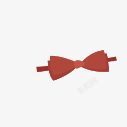 红色的男士婚礼领结矢量图素材