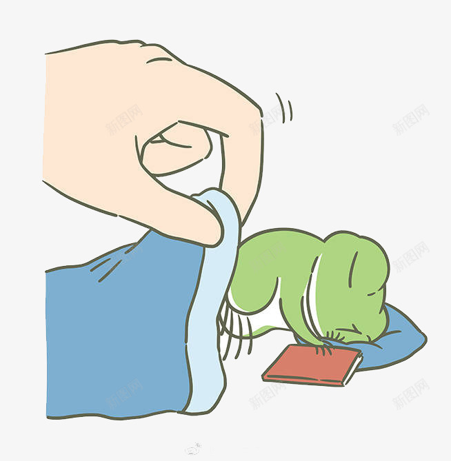 拿着书本睡着的青蛙png免抠素材_新图网 https://ixintu.com 书 卡通 商务 彩色 手 手绘 睡觉 简约 被子 青蛙