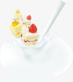 酸奶海报蛋糕风格酸奶海报高清图片