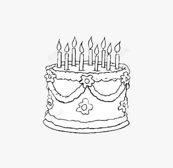线描生日蛋糕png免抠素材_新图网 https://ixintu.com png图形 生日 线描 花朵 蛋糕 装饰 食物