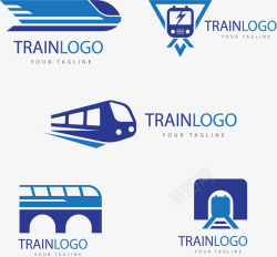 火车隧道6款创意火车标志矢量图图标高清图片