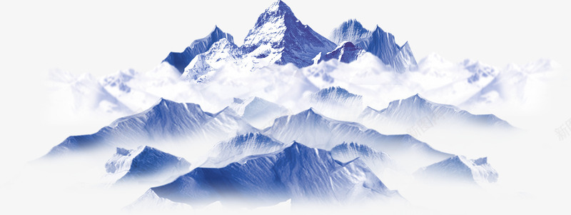 蓝色大气冰山装饰图案png免抠素材_新图网 https://ixintu.com 免抠PNG 冰山 大气 模型 蓝色 装饰图案