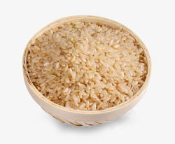 黄色糙米饭碗素材