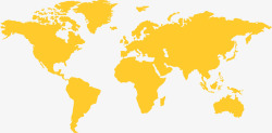 黄色世界地图背景黄色世界地图背景矢量图高清图片