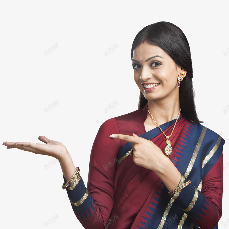 微笑的印度妇女png免抠素材_新图网 https://ixintu.com 印度 印度女人 印度妇女 图案 微笑的印度妇女