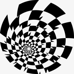 黑白螺旋创意图矢量图素材