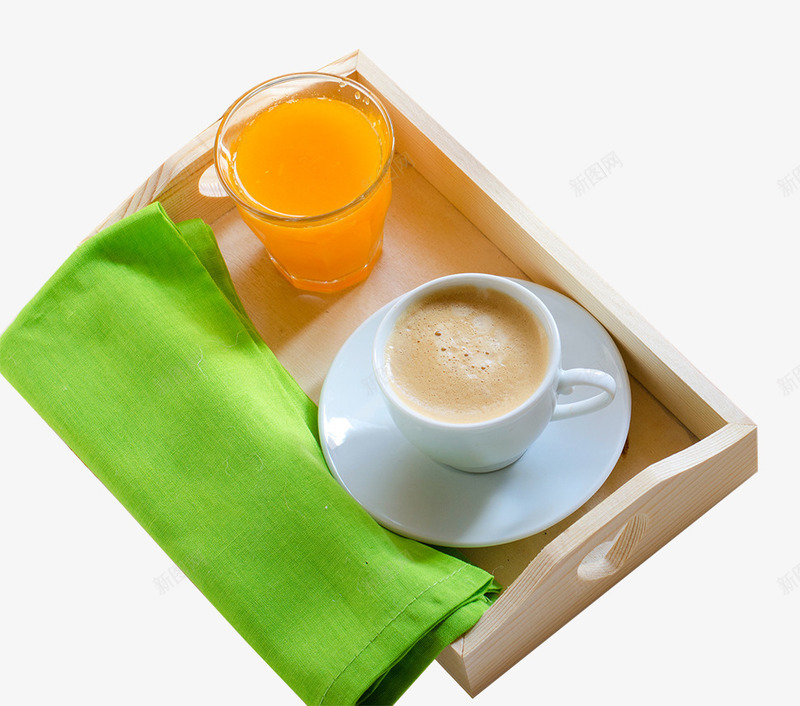 日式生活元素png免抠素材_新图网 https://ixintu.com 咖啡 日式生活元素 杯碟 果汁 餐布