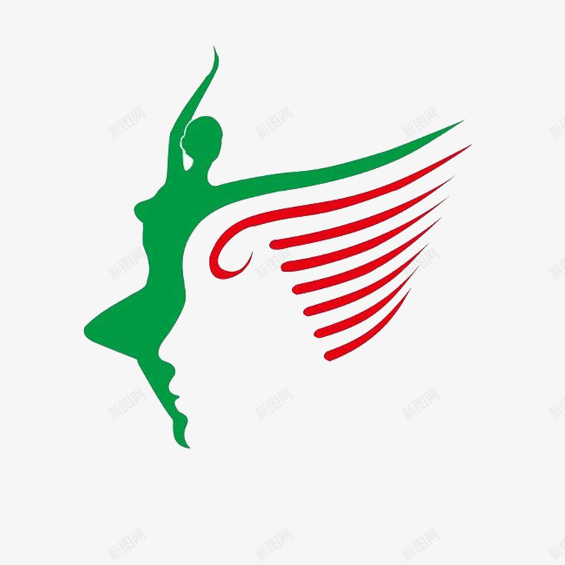 减肥logo绿色跳舞图标png_新图网 https://ixintu.com 减肥logo 减脂 大气 瘦身 绿色 美体 美观 起飞 跳舞