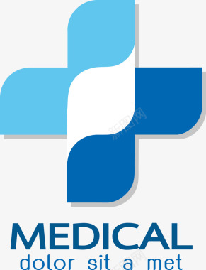 卡通蓝色诊所logo图图标图标
