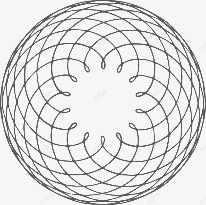 手绘曲线缠绕圆环图标png_新图网 https://ixintu.com 不规则几何圆环 不规则圆环 几何形体 圆环 手绘 曲线圆环 矢量圆环