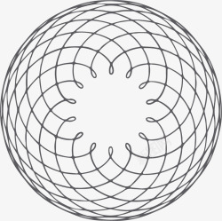 缠绕的圆环手绘曲线缠绕圆环图标高清图片