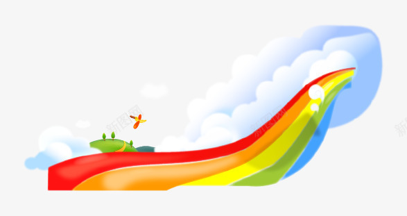 韩国网页卡通图标模板png_新图网 https://ixintu.com 云朵 创意 卡通 彩虹 色彩 韩国网页图标
