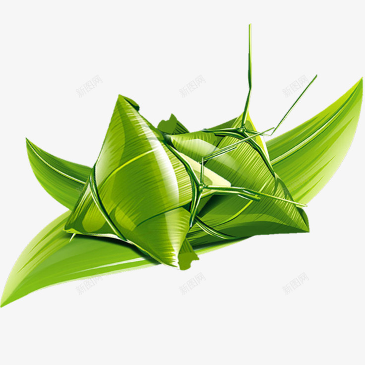 绿色的粽子png免抠素材_新图网 https://ixintu.com 不规则 传统 健康 大米 端午节 粽子 绿色 食物