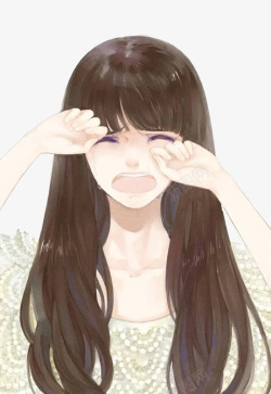 哭泣的女孩素材