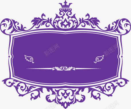 紫色皇冠花纹logo图标图标