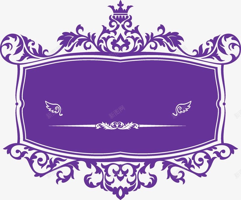 紫色皇冠花纹logo图标psd_新图网 https://ixintu.com logo wedding 婚姻 婚礼logo 婚礼花纹logo 紫色皇冠 结婚 花纹logo