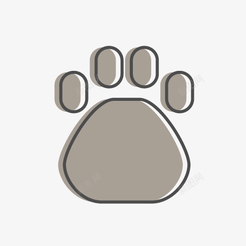 灰色的熊掌png免抠素材_新图网 https://ixintu.com png图形 掌印 灰色 熊掌 熊脚印 爪印 装饰