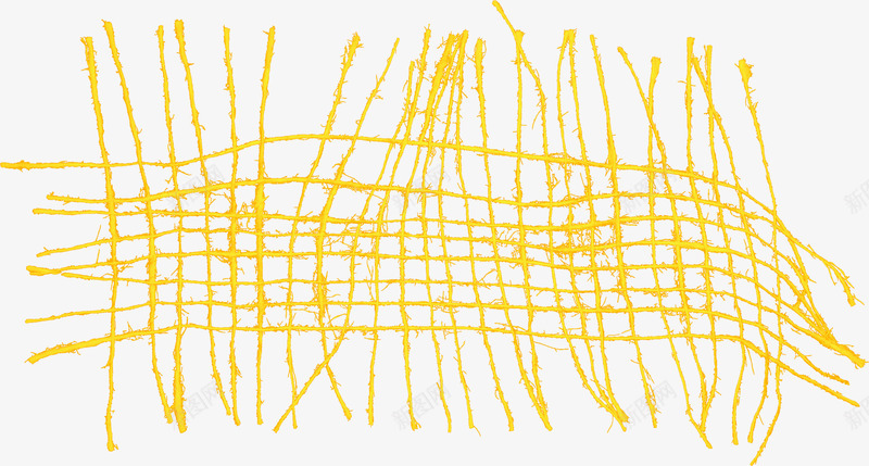 黄色手绘编制的网格png免抠素材_新图网 https://ixintu.com 免抠图 效果图 纹理 线条 网格 装饰图 装饰画 黄色