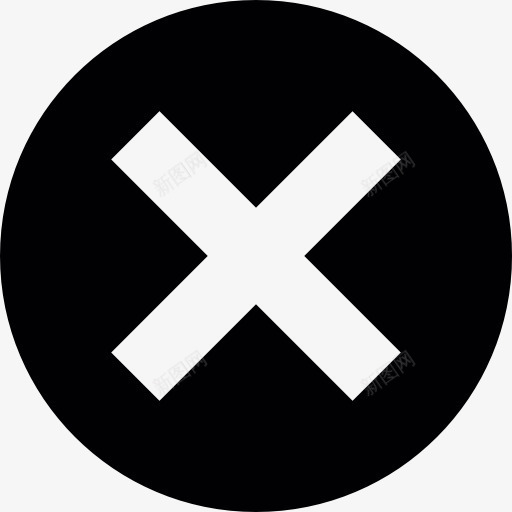十字标记上黑圈背景图标png_新图网 https://ixintu.com 交叉 十字标记 十字键 圆形 圈 接近 标志 黑圈