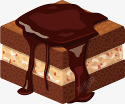 美味巧克力蛋糕卡通蛋糕矢量图高清图片