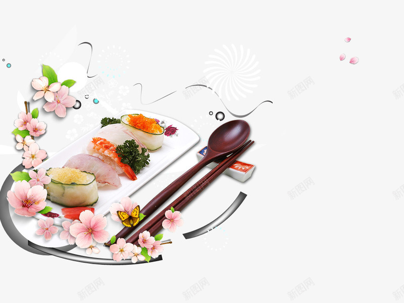 韩国美食网页png免抠素材_新图网 https://ixintu.com 网页广告 网页模板 网页素材 美食 韩国美食 食物