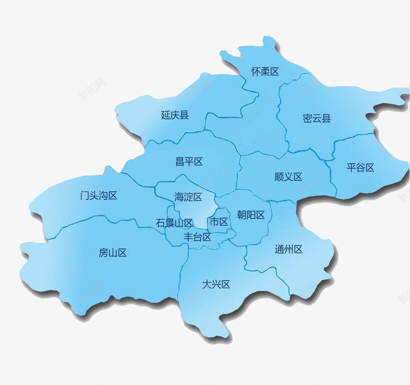北京蓝色地图png免抠素材_新图网 https://ixintu.com 北京地图 北京市地图 地图 蓝色 蓝色地图