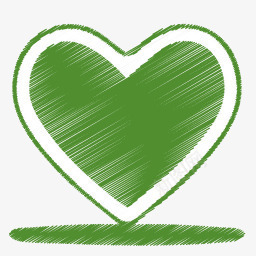 绿色的心图标图标