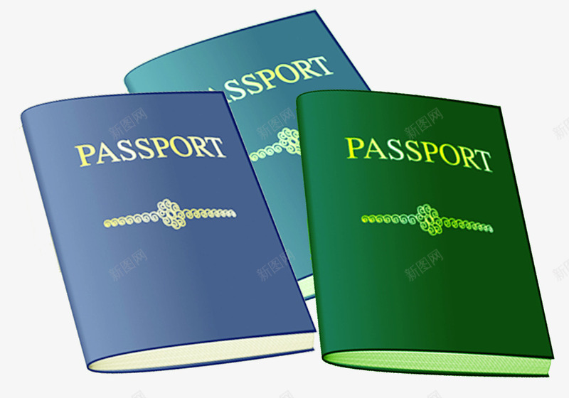 护照模板png免抠素材_新图网 https://ixintu.com 彩色风格 护照 护照素材 标准规格 模板 模板素材